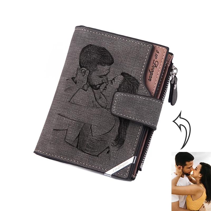Interior Design Name Card - Carteras con fotos personalizadas para hombre,