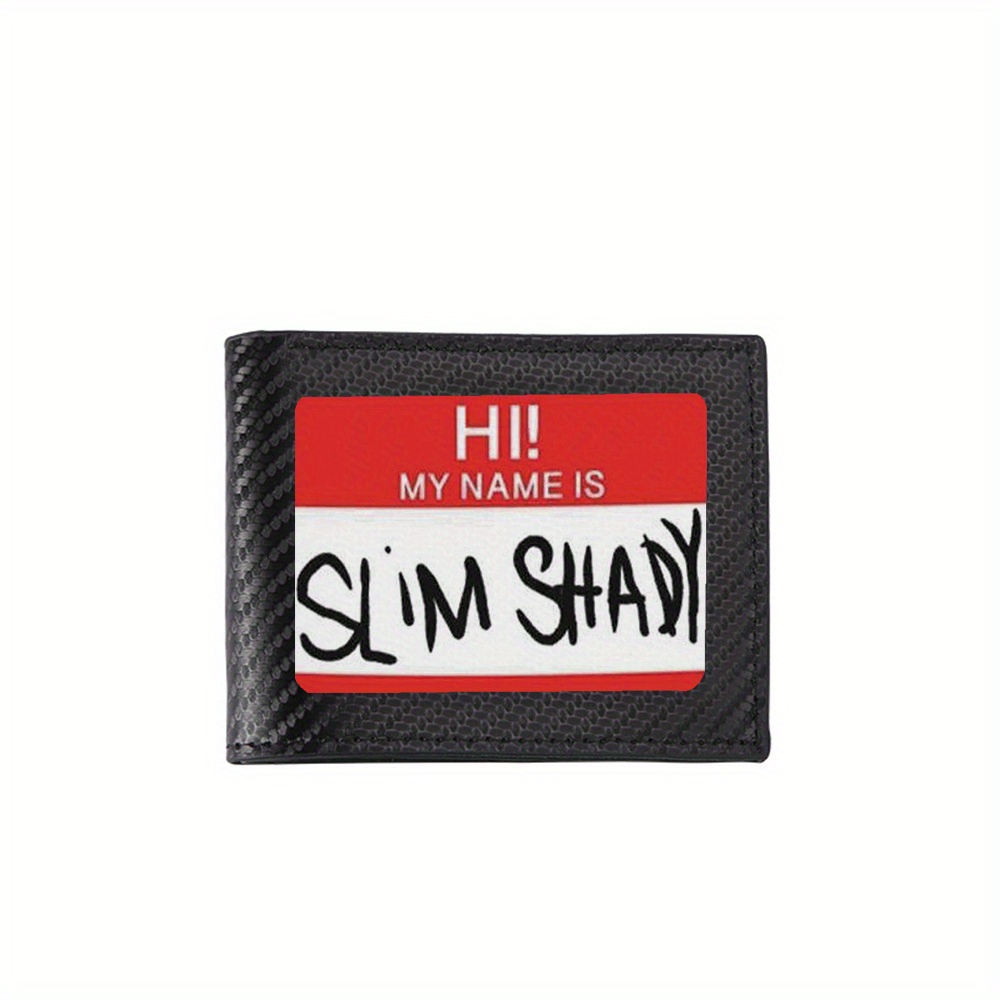Interior Design Name Card - Etiqueta roja Hola nombre Slim Shady