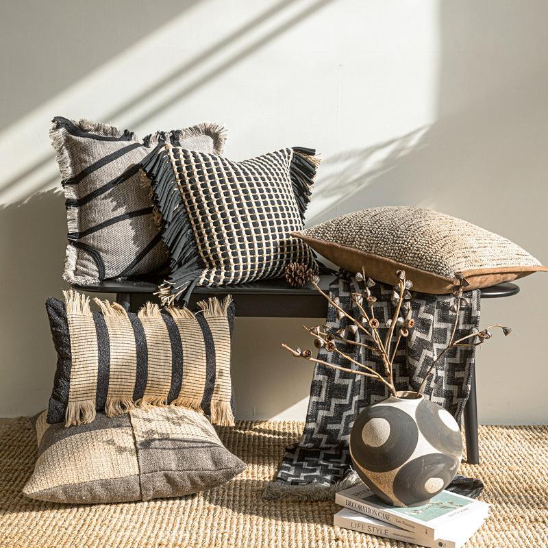 Funda de Cojín Tejida Gruesa d - Textured Throw Natural reseña y precio