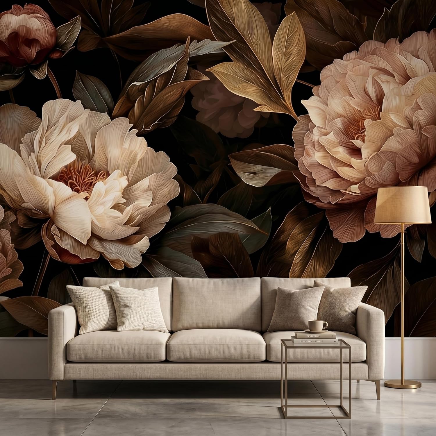 Elegante Tapiz Floral de Peoní - Interior Design Modern reseña y precio