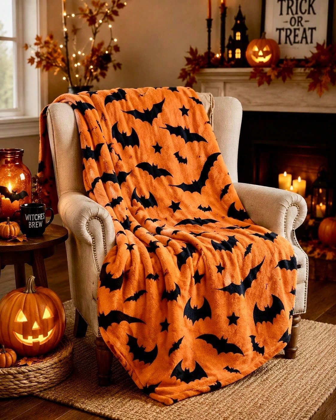 Manta de Halloween con diseño  - Interior Design Guest Room reseña y precio